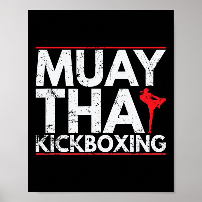 Affiche Kickboxing Muay Thai Précision Et Endurance  (Devant)