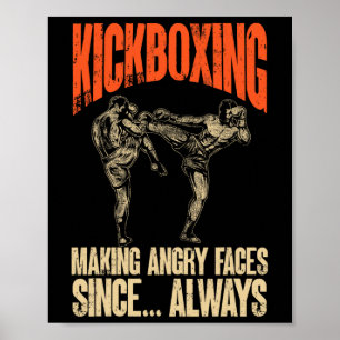 Affiche Kickboxing où vos pieds obtiennent également une c