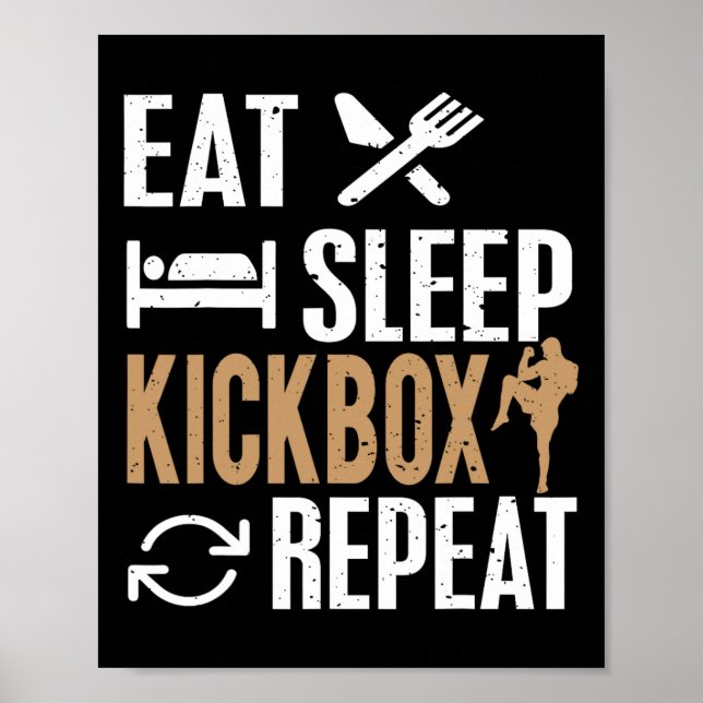 Affiche Kickboxing pour kickboxeur (Devant)