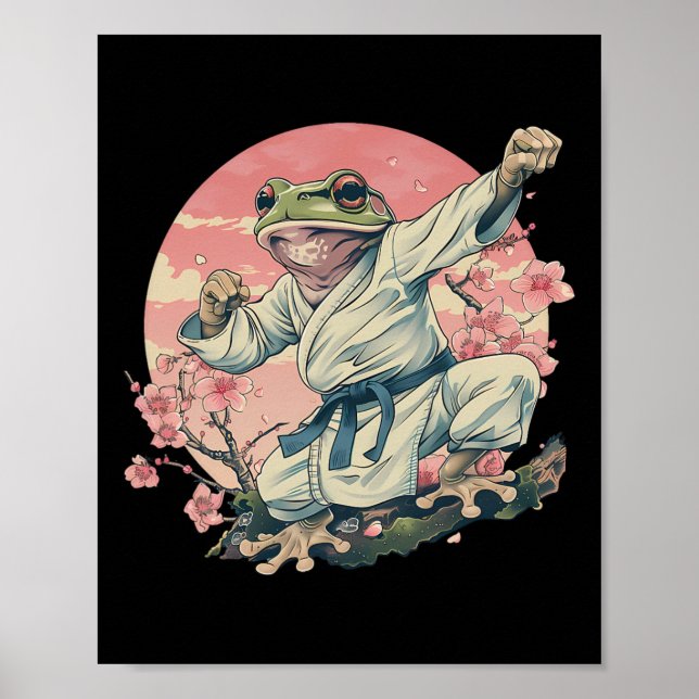 Affiche Kickboxing Sakura Jiu-jitsu Judo Mma Crapaud Taekw (Devant)