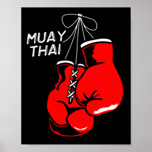 Affiche Kickboxing Thai Boxing Muay Gants Thai