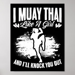 Affiche Kickboxing Thaïlande Mma Boxe Thaïlandaise Muay Th