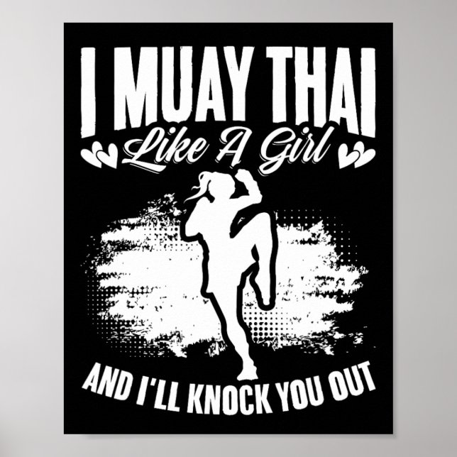 Affiche Kickboxing Thaïlande Mma Boxe Thaïlandaise Muay Th (Devant)