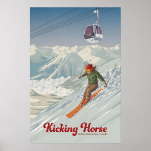 Affiche Kicking Horse Golden Colombie-Britannique Canada S