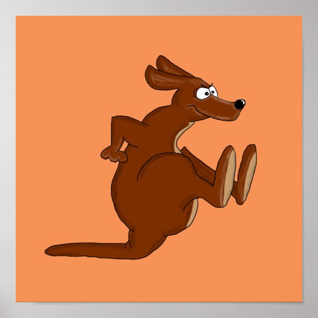 Affiche Kicking kangaroo (Devant)