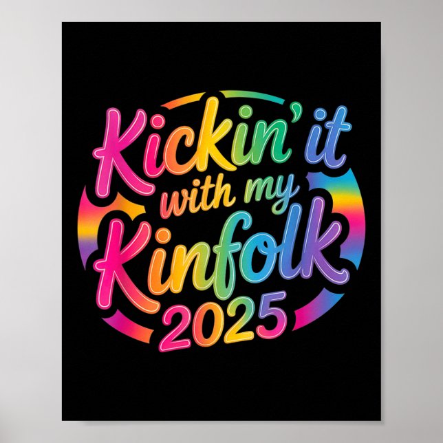 Affiche Kickin'It Avec Mon Kinfolk Funny Family Reunion (Devant)