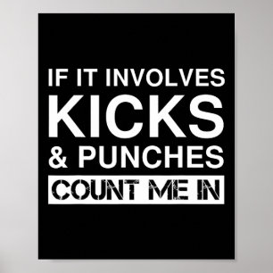Affiche Kicks et coups de pied amusants de kickboxing