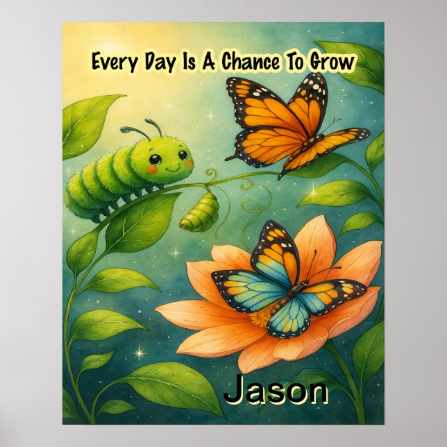 Affiche Kid Affirmation: Every Day Is A chance To Grow (Devant)