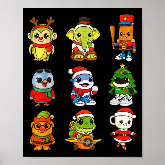 Affiche Kid Brainrot Pajama Christmas 2025 Holiday Los Dic (Devant)