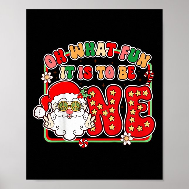 Affiche Kids 1st Birthday Christmas Vibes Oh What Fun It I (Devant)