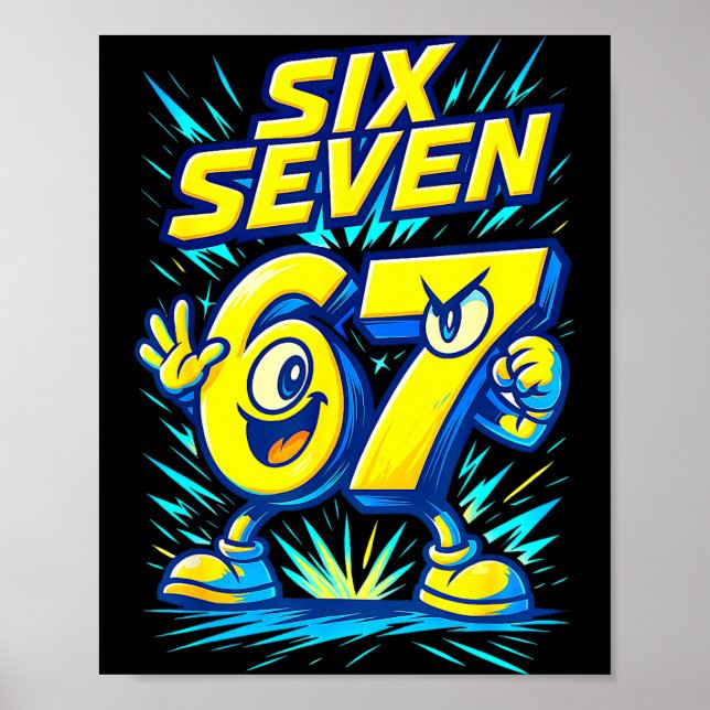 Affiche Kids 67 Six Seven Italian Brainrot 6 7 Funny Meme  (Devant)