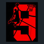 Affiche Kids 9 Year Old 9th Basketball Birthday PartyTheme<br><div class="desc">Enfants 9 ans 9e Basketball Anniversaire FêteThème Pour Garçons Filles</div>
