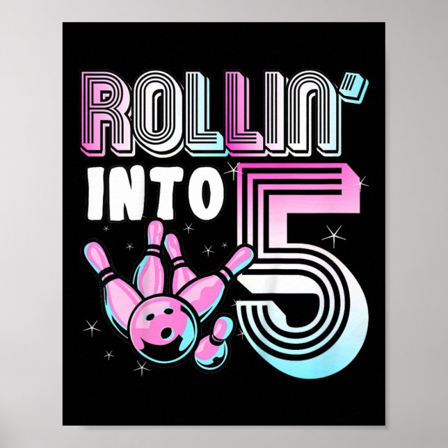Affiche Kids Bowler Rollin’ Into 5 Bowling 5Anniversaire K (Devant)