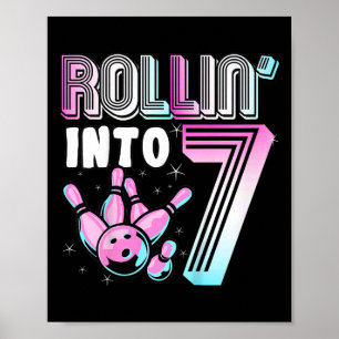 Affiche Kids Bowler Rollin’ Into 7 Bowling 7e anniversaire