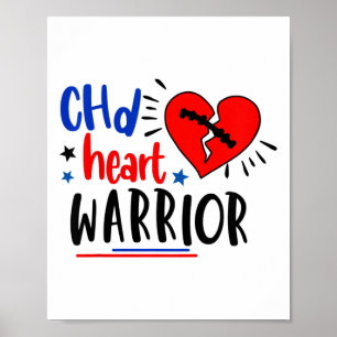 Affiche Kids Chd Heart Warrier Maladie cardiaque congénita