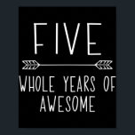 Affiche Kids Fifth Birthday Boy , 5 Year Old Birthday Boy<br><div class="desc">Kids Fifth Birthday Boy ,  5 Year Old Birthday Boy Outfit</div>