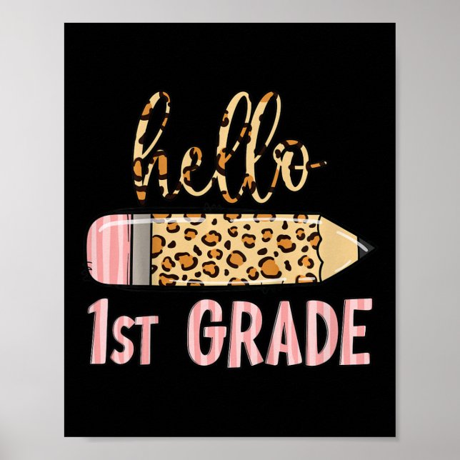 Affiche Kids First Day Of School Girls Ck To School Hello  (Devant)