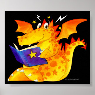 Affiche Kid's Funny Magical Baby Dragon Art