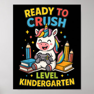 Affiche Kids Im Ready To Crush Kindergarten Unicorn Back T