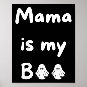 Affiche Kids Mama Est Mon Bois Halloween Ghost Kids School