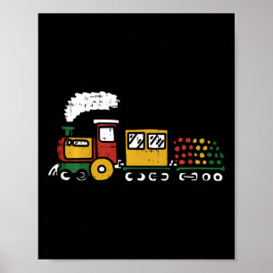 Affiche Kids Pan African Train JunetDix Black History Bl