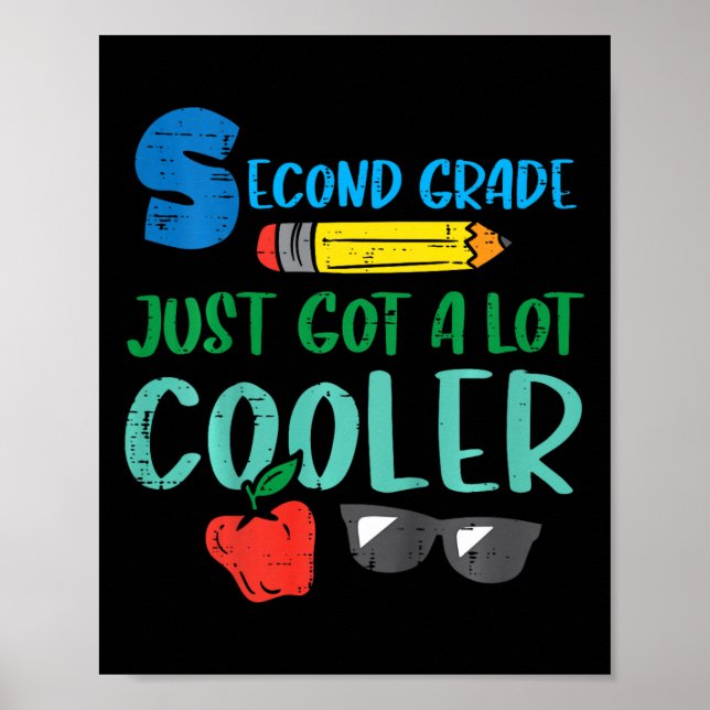 Affiche Kids Second Grade Just Got Cooler 2nd First Day Of (Devant)