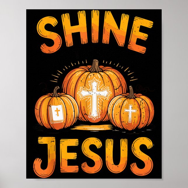 Affiche Kids Shine With The Light Of Jesus Funny Christian (Devant)