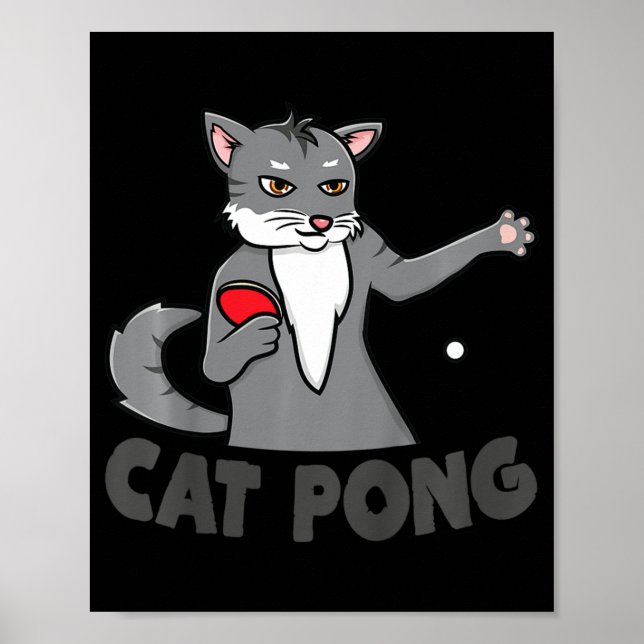 Affiche Kids Table Tennis Chat pour garçons et filles (Devant)