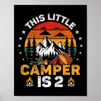 Affiche Kids This Little Camper Is 2 Year Old Camping 2nd 
