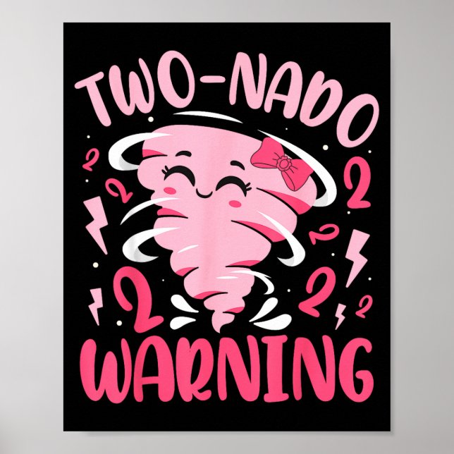 Affiche Kids Two-nado Warning 2nd Birthday Nk Tornado Birt (Devant)