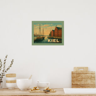 Affiche Kiel Allemagne Art de Ville