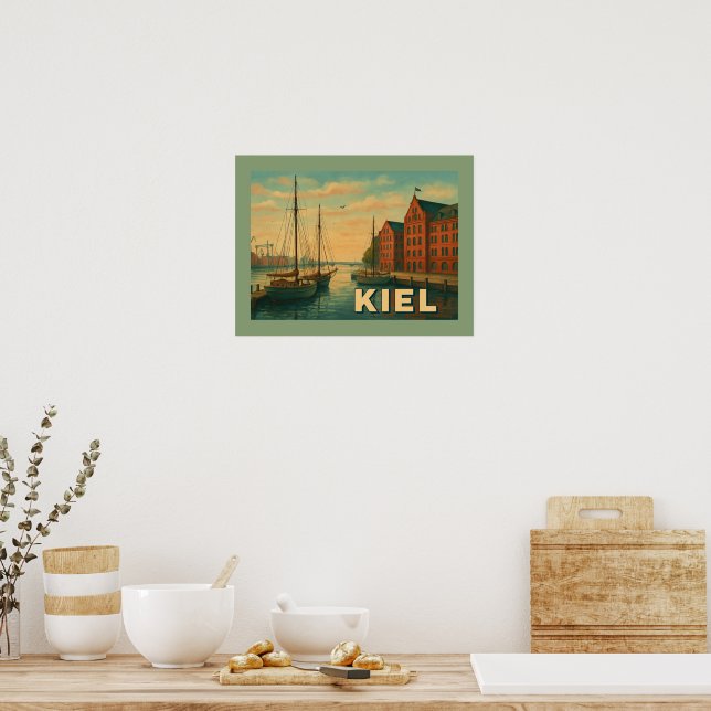 Affiche Kiel Allemagne Art de Ville (Cuisine)