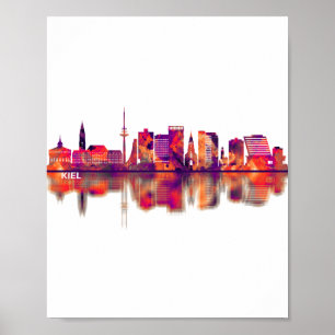 Affiche Kiel Allemagne Skyline