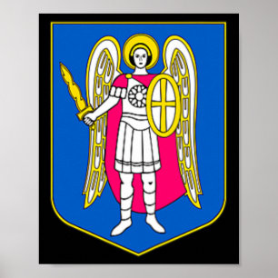 Affiche Kiev Ukraine Armoiries Souvenir Kyiv Ukrayina P