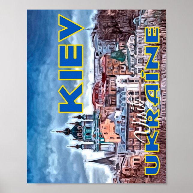 Affiche Kiev, Visite Ukraine (Devant)