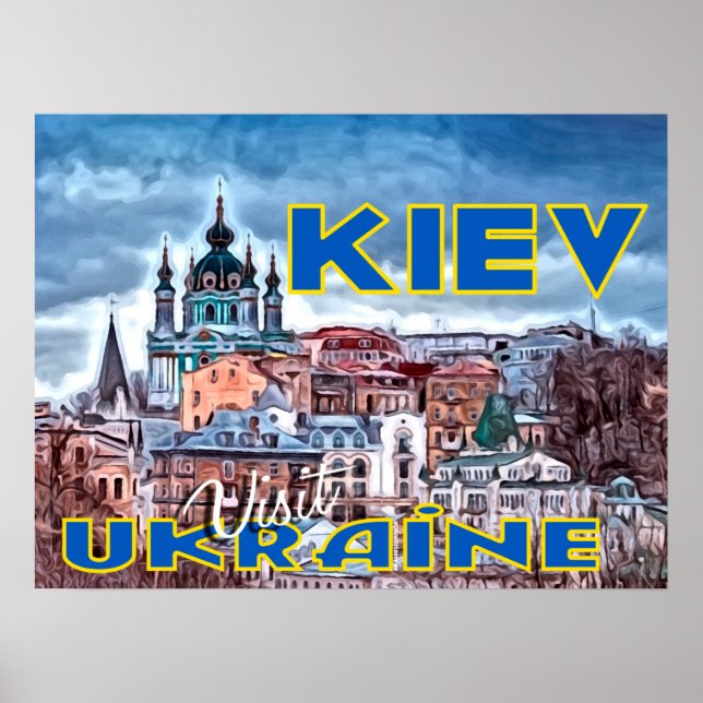 Affiche Kiev, Visite Ukraine (Devant)