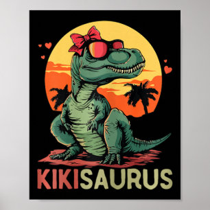 Affiche Kikisaurus Dino Dinosaur Kiki-saurus T-rex Mère