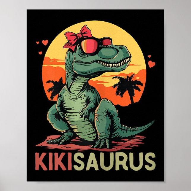 Affiche Kikisaurus Dino Dinosaur Kiki-saurus T-rex Mother' (Devant)