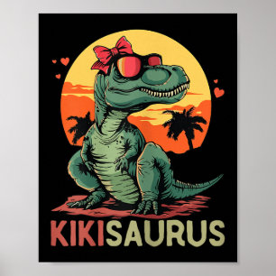 Affiche Kikisaurus Dino Dinosaure Kiki-saurus T-rex Mère'