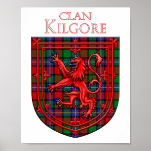 Affiche Kilgore Tartan Scottish Plaid Lion Rampant