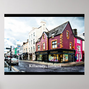 Affiche Killarney, Irlande vue sur la rue