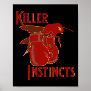 Affiche Killer Instince Tueur Abeille Et Gants De Boxe