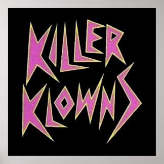Affiche KILLER KLOWNS du logo spatial