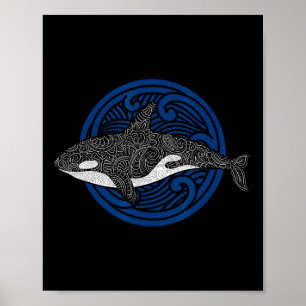 Affiche Killer Whale Design Ocean Waves Hommes Garçons Enf