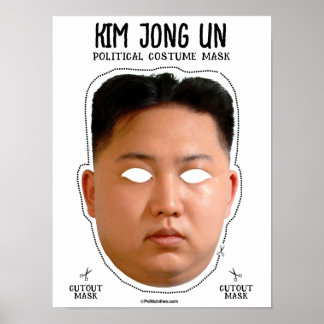 Affiche Kim Jong Un Masque Costume