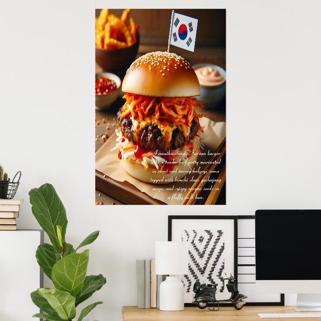 Affiche Kimchi Kick Burger 24x36 (Bureau à domicile)