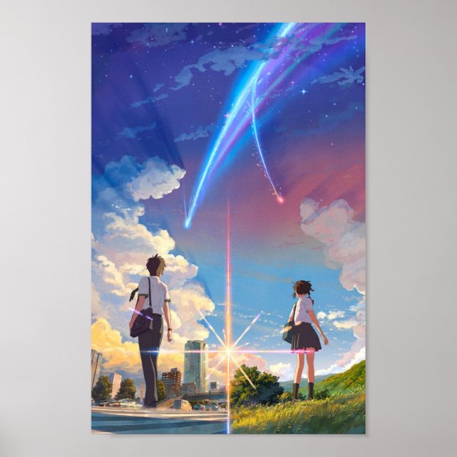 Affiche kimi no na wa votre nom animé film BEST RES (Devant)