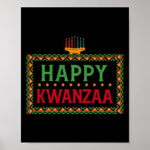Affiche Kinara Sept Bougies Principes De Kwanzaa Happy K