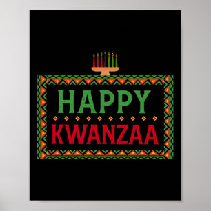 Affiche Kinara Sept Bougies Principes De Kwanzaa Happy K