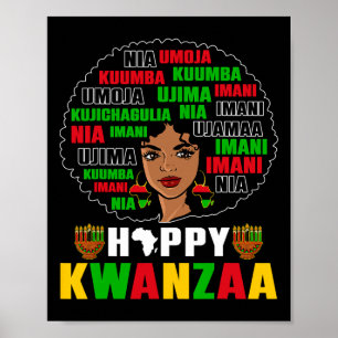 Affiche Kinara Sept Principes Afrique-Amérique Kwanzaa A